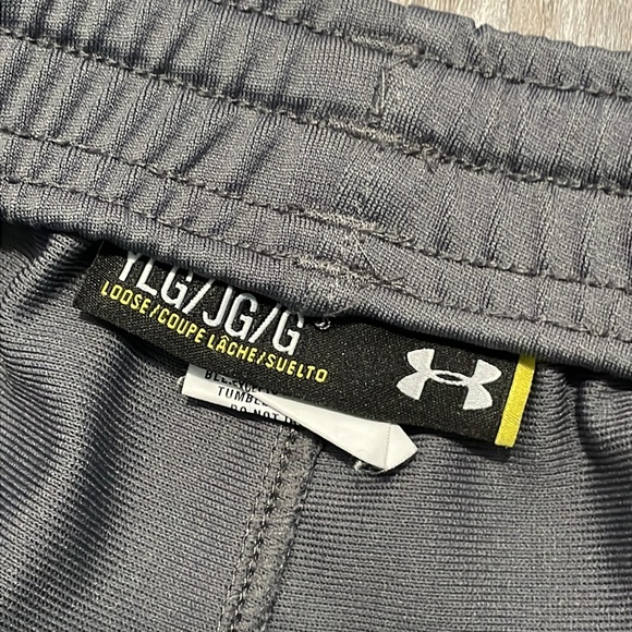 Under Armour Gray Tapered Zipper Bottom Jogger Pants Boys Large - Picture 3 of 7